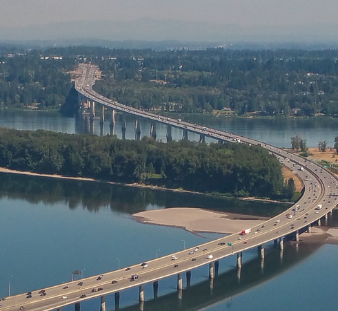 I-205 Glen Jackson Bridge/Columbia River/Portland OR to Vancouver WA August 2018